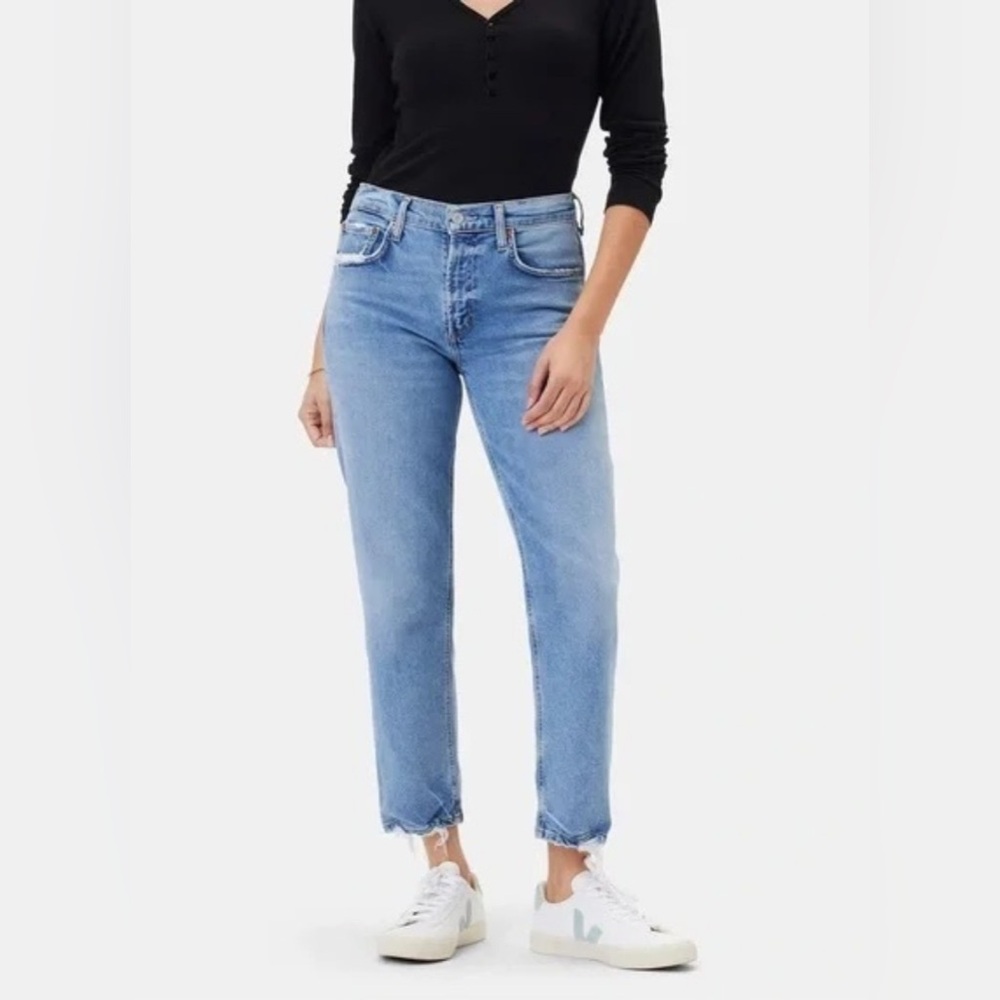 Agolde Light Blue Ankle Crop Jeans